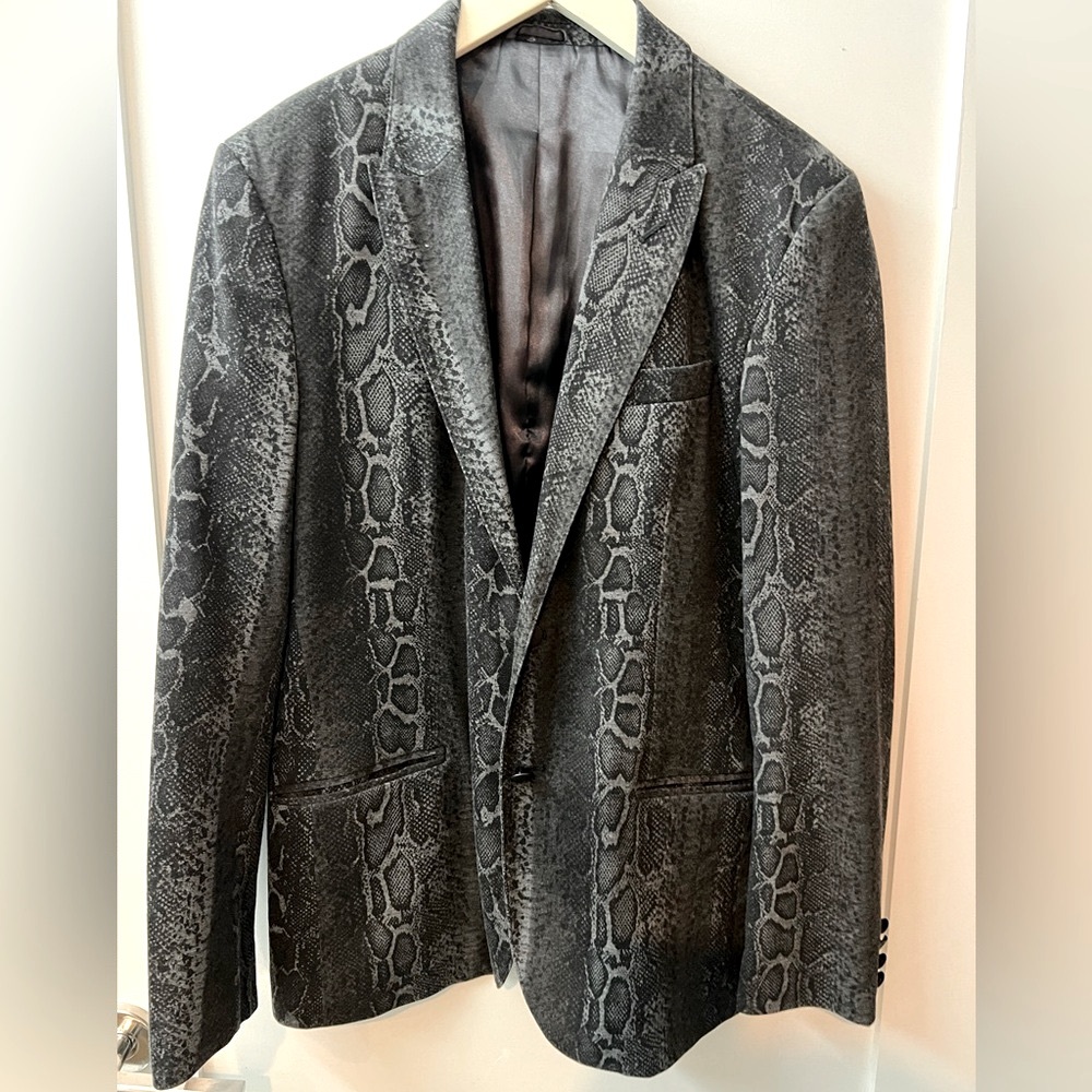 Zara Men’s slim fit snake print blazer, size XL - 42R - Picture 3 of 9